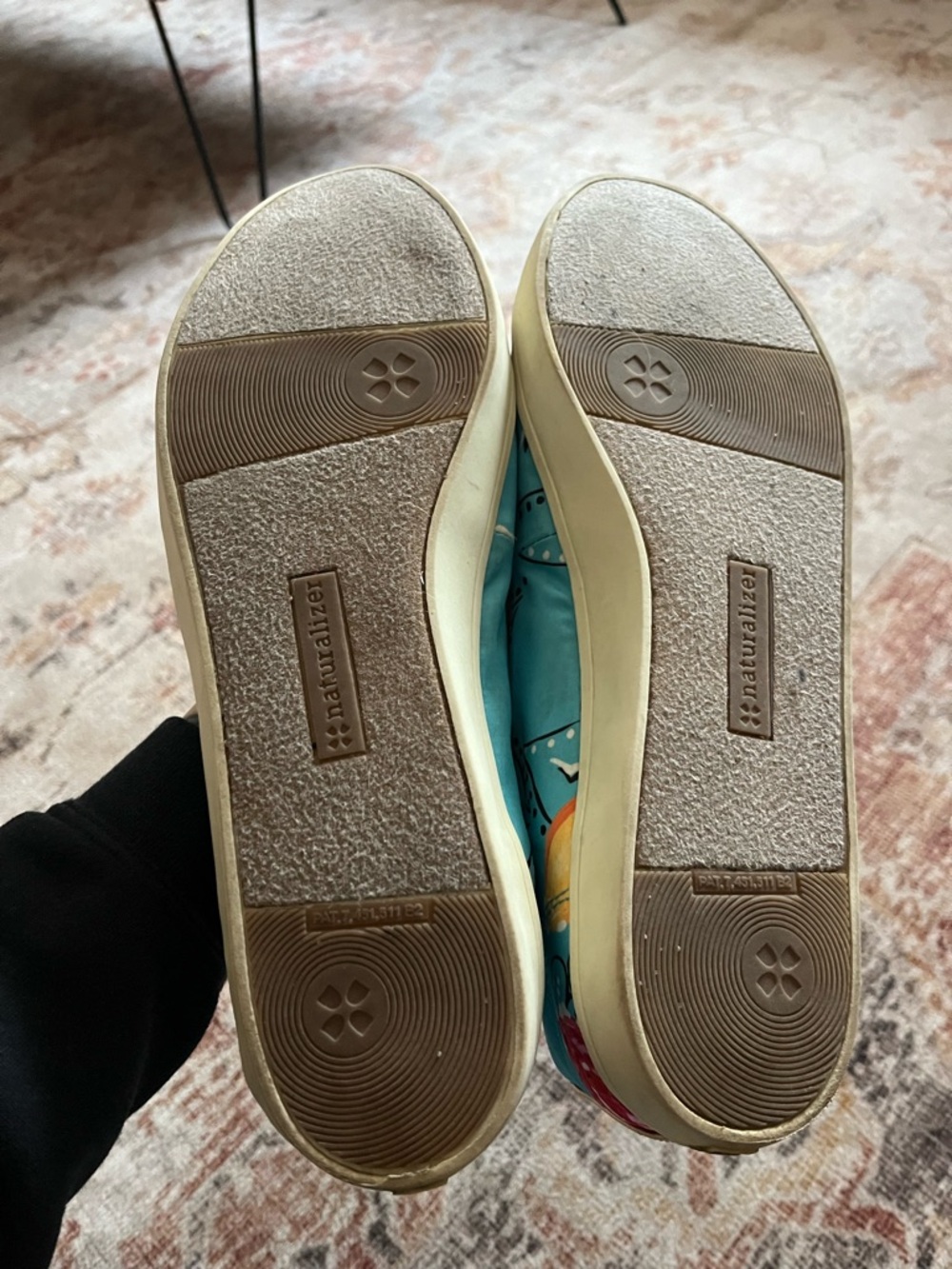 Naturalizer Turquoise Floral Ballet Loafers - Picture 6 of 7